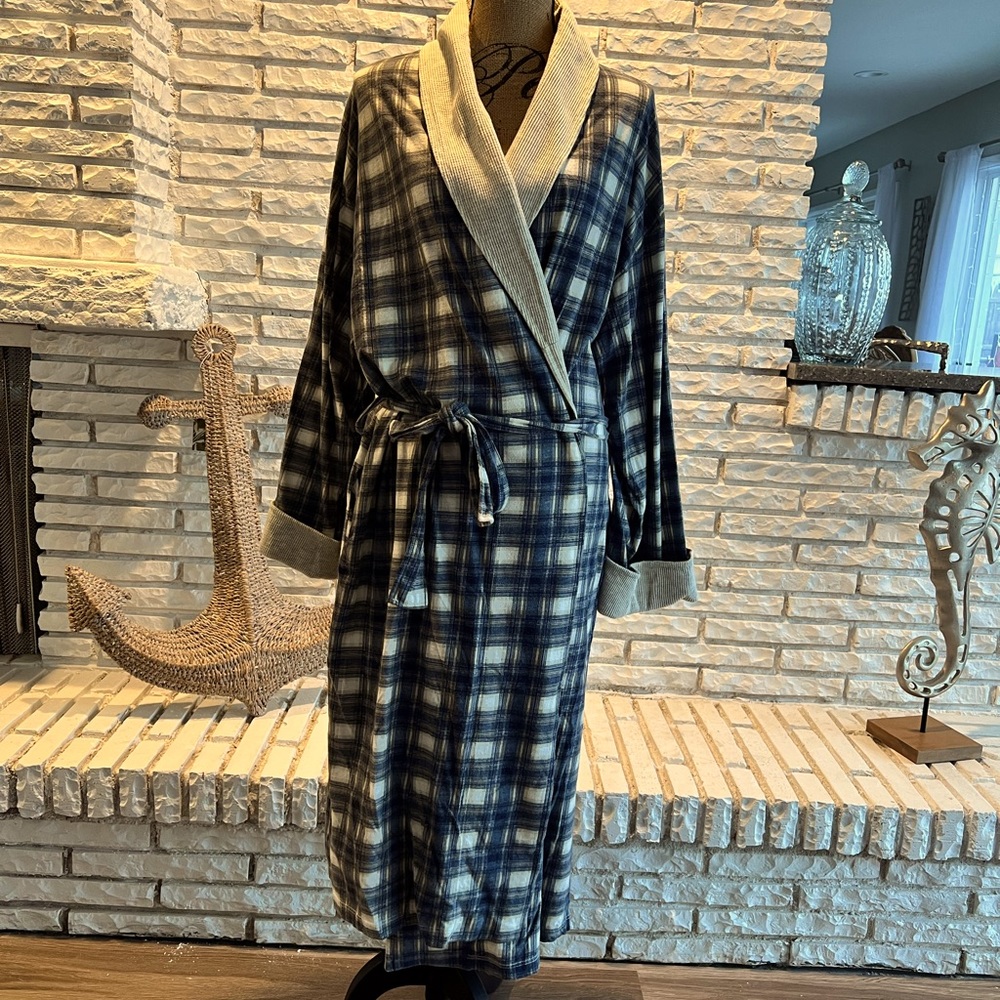Vintage Dominique & Simone Flannel Robe Sz M